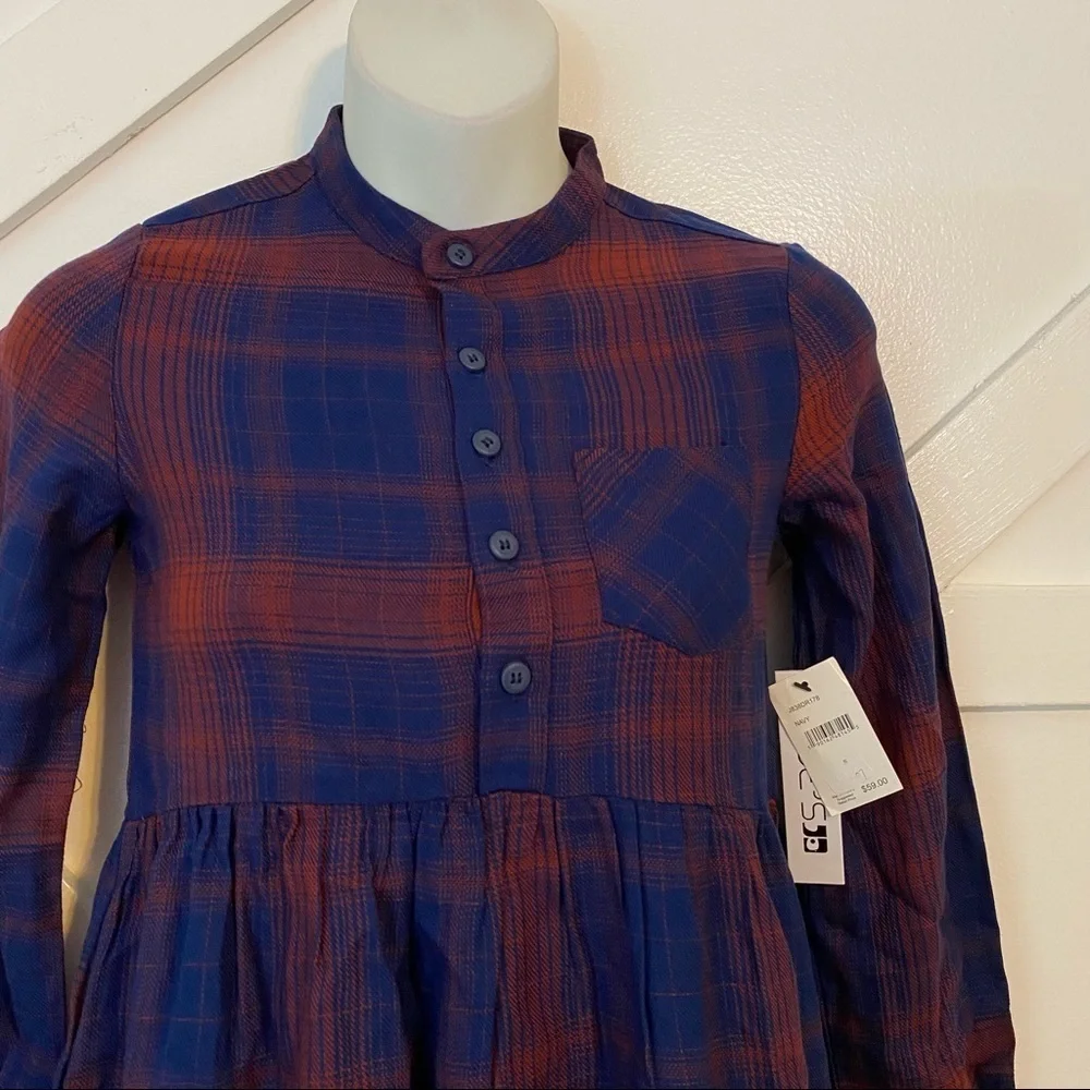 Joe’s Plaid Babydoll Mini Dress Sz S (7)